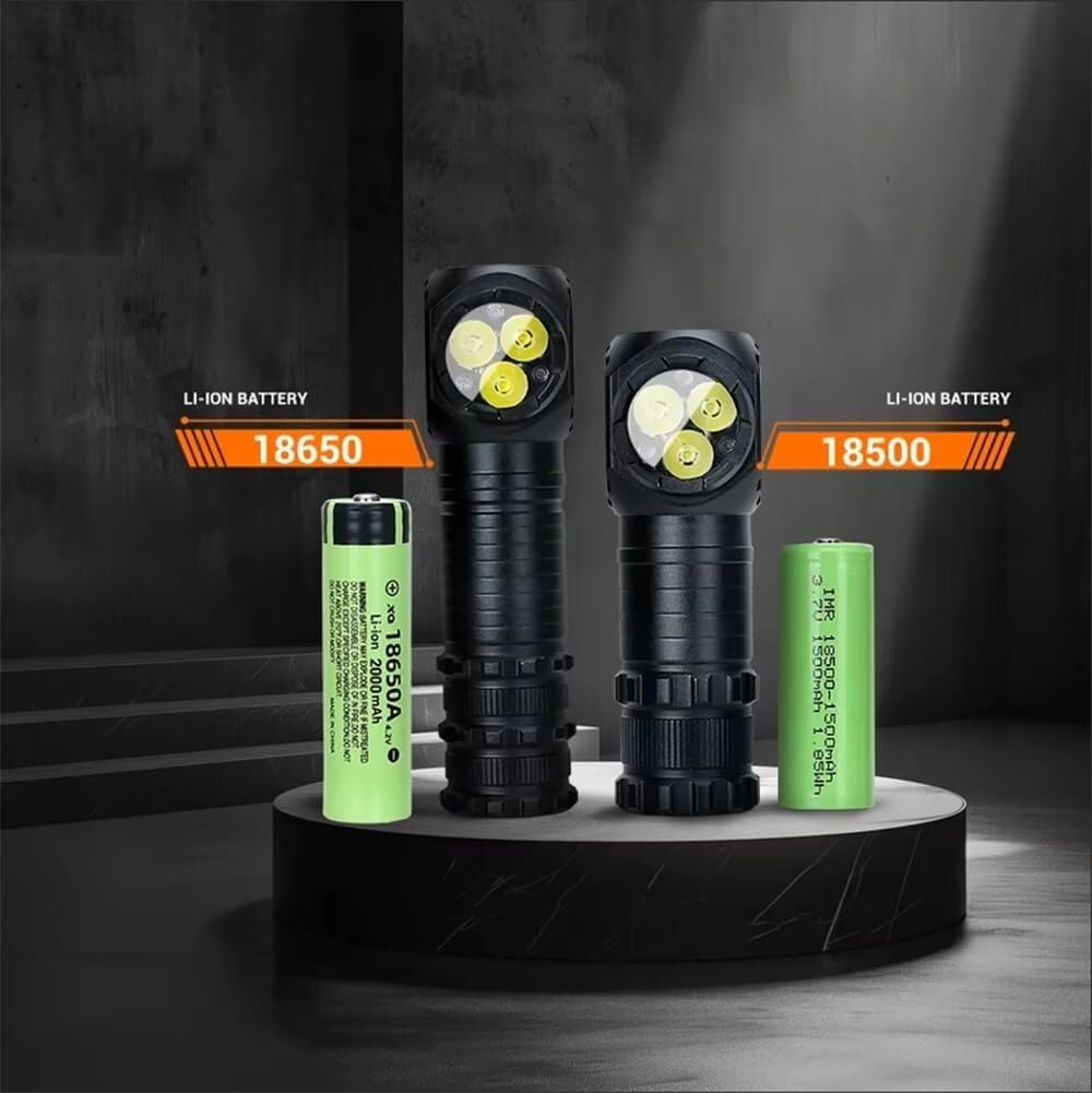 Latarka czołowa 3 LED z akumulatorem USB 5700K, latarka czołowa z magnesem, latarka kempingowa, wędkarska(A)