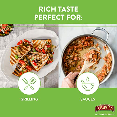 Pompeian Rich Taste Olive Oil, Rich, Full Flavor, Perfect for Grilling & Sauces, Naturally Gluten Free, Non-Allergenic, Non-GMO, 24 FL. OZ. 3 Pompeian Rich Taste Olive Oil, Rich, Full Flavor, Perfect for Grilling & Sauces, Naturally Gluten Free, Non-Allergenic, Non-GMO, 24 FL. OZ.