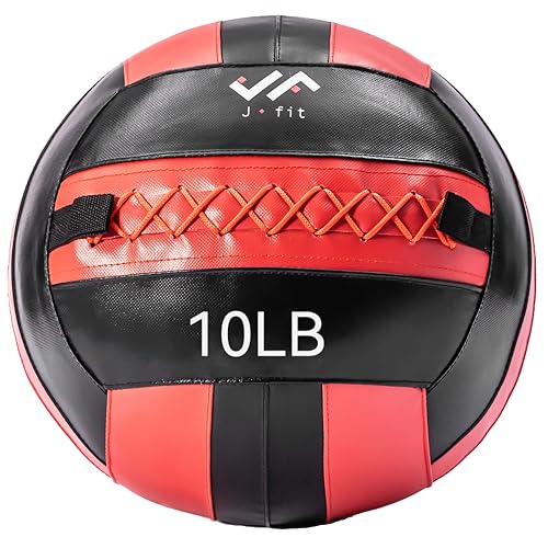 JFIT Wall Ball, Red/Black, 10 LB