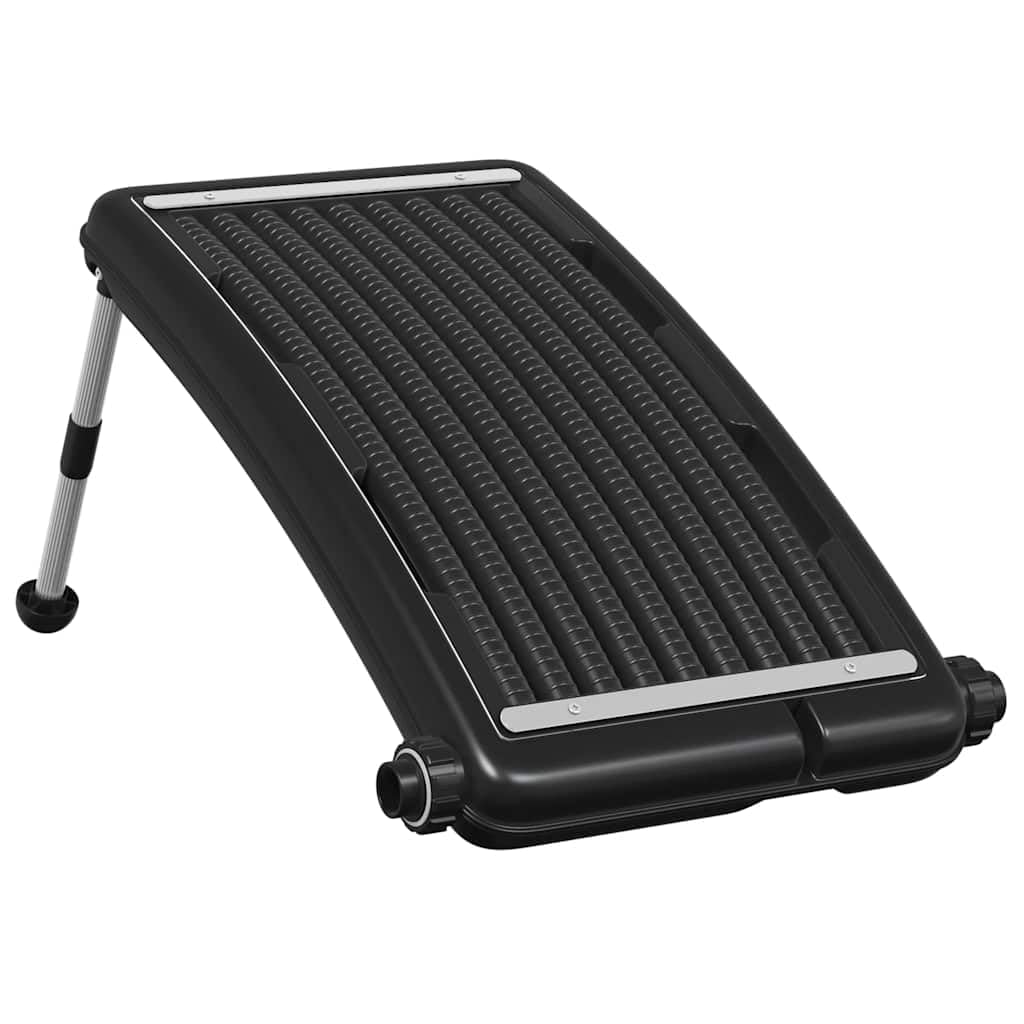 vidaXL Gebogene Solar Heizung für Pool Solarheizung Schwimmbadheizung Wärme Sonnenkollektor Poolheizung Solarmodul 72,5x46cm Schwarz