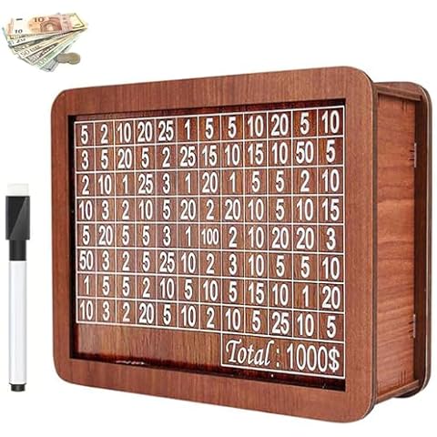 Kakeibo Box, Kakeibo Money Box, Kakeibo Saving Box, Kakeibo Box 10,000, Cash Vault Wooden Savings Box, Cash Saver Box, Wooden Cash Saver Money Box (1000dollars) Cover