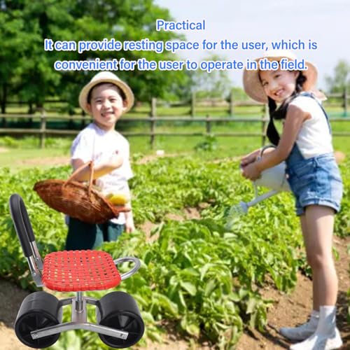 Siège de jardin roulant confortable tabouret ergonomique multi-usage