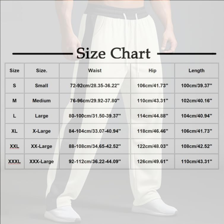 Mens Sweatpants with Pockets Side Button Striped Casual Straight Leg Pants Fall Loose Fit Elastic Drawstring3