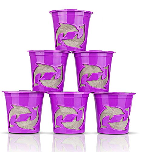 BRBHOM 6 Reusable Refillable Capsules Coffee Filter Pod For Keurig 2.0, K200, K250, K300, K350, K400, K450, K460, K500, K550, K560 and 1.0 Brewers