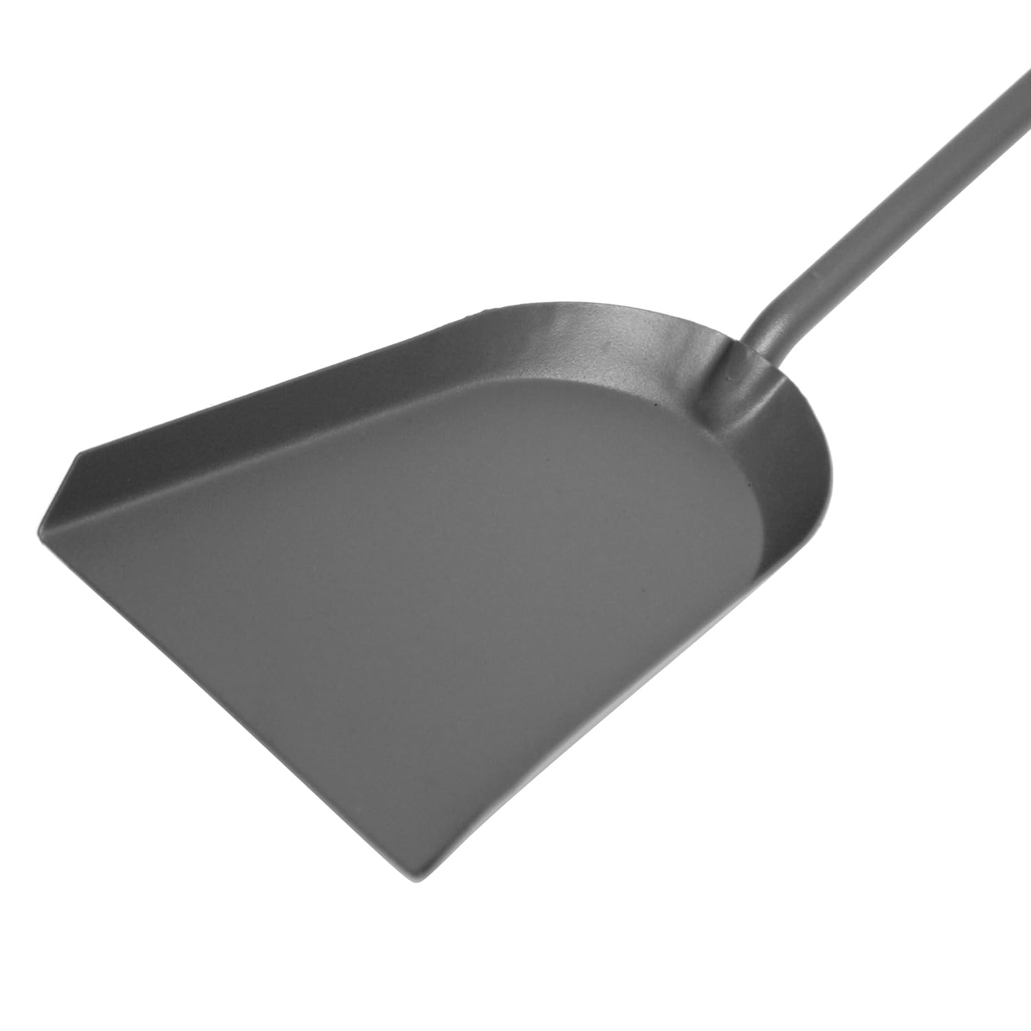 raik Kaminbesteck Otto 3-teilige Kamingarnitur aus Besen Schaufel Schürhaken im Ständer 64 cm Holzgriffe Stahl Grau für Kaminöfen, Feuerstelle, Küchenherd Kaminpflege