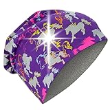 HECKBO 360° Reflektor Kinder Beanie Mütze - Vlies Stoff innen für Winter - Pferd Horse