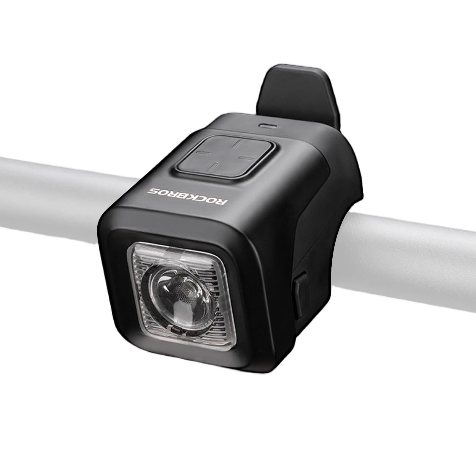 ROCKBROS Elektronische Fahrradhupe 120 dB IPX6 mit Licht | USB Wiederaufladbar, Aluminiumgehäuse, Mehrere Klingeltöne