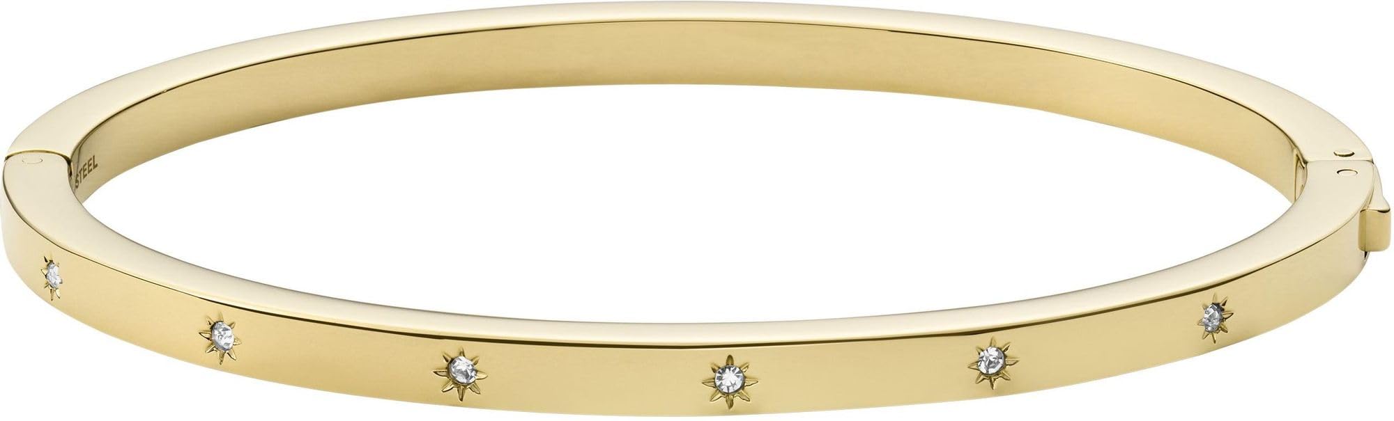 Fossil Bracelet for Women Sutton, Length: 61mm x 57mm, Width: 4mm Gold Stainless Steel Bracelet, JF03872710