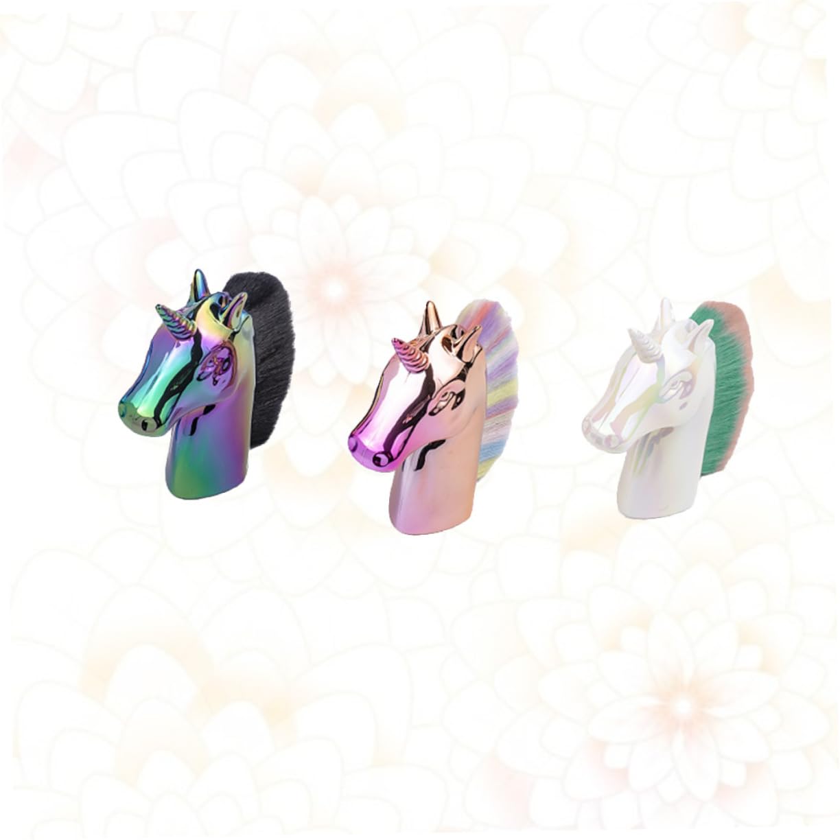 Healeved 9 Piezas Cepillo De Uñas De Unicornio Cepillo Para Polvos Sueltos Arte De Uñas Con Pincel Striper Base De Maquillaje Cepillo De Uñas De Acrílico Makeup Sol Rojo Brocha Para Polvos