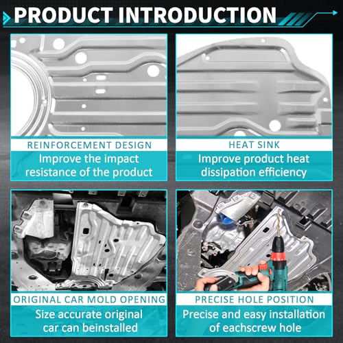 Image of Engine Splash Shield Guard Under Car Shield Cover Board Compatible with Honda Accord 2018 2019 2020 Replace 74116TVAA00 74116-TVA-A00