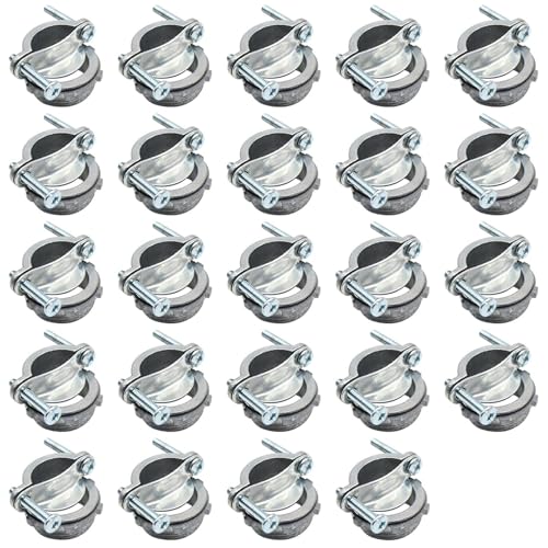 MAKERELE 24Pack 1 Inch Clamp Type Cable Connectors - UL Listed - Durable Zinc Alloy - Versatile for NM Cable and Metallic Conduit - Electrical Box Wire Clamps