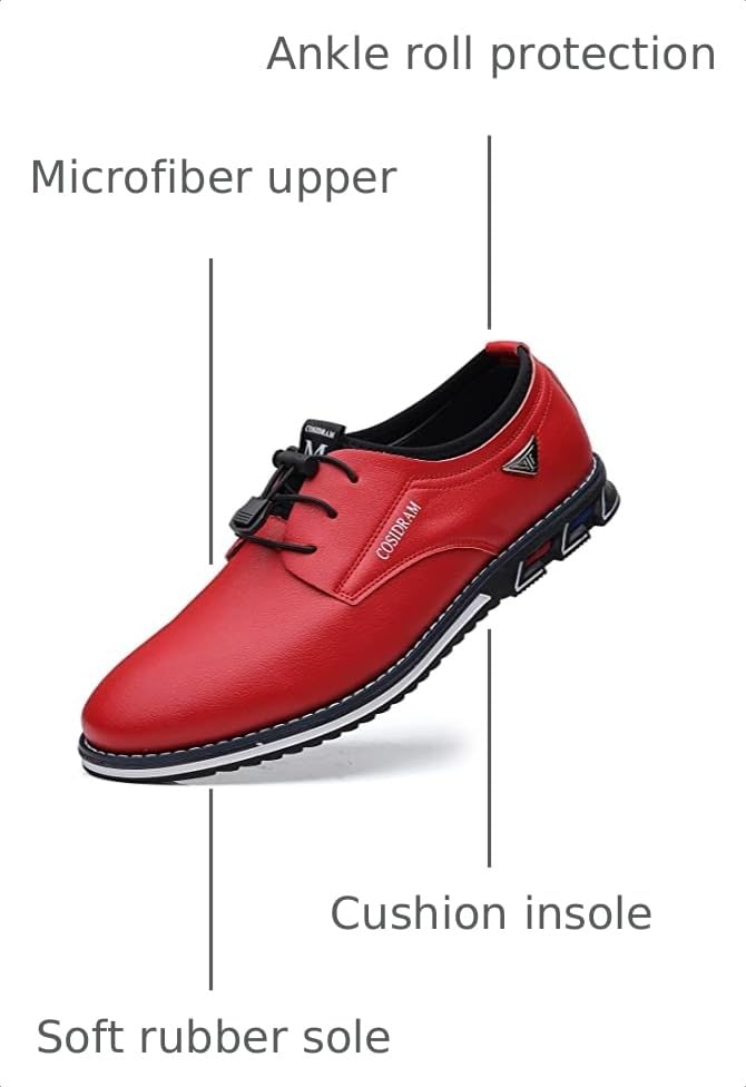 Image of COSIDRAM Mens Business Dress Shoes Casual Slip-on Comfort Walking Shoes