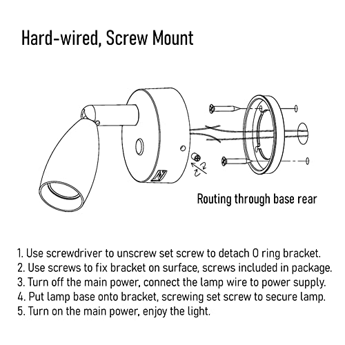 Acegoo 12V Led Reading Light Rv Dimmable Reading Lamp With Usb Charger 12 Volt Swivel Spotlight For Camper Van Truck Trailer Bed Reading, 12-24Vdc Hard-Wired (Gloss Black) #TOP7