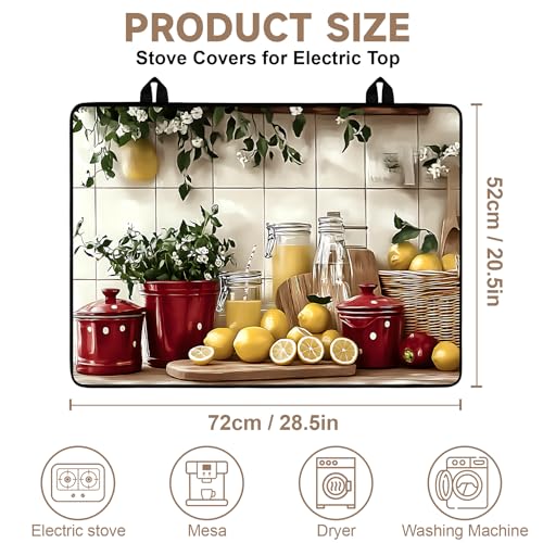 Image of Stove Top Cover for Electric Stoves: All-in-One Heat-Resistant Protector Mat, Non-Slip Kitchen Counter Mat 28''x20''