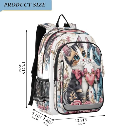 Kids Backpacks School Daypack College Bag Bookbag for Boys Girls Two Cats2