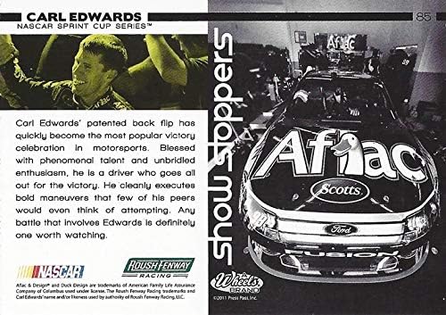 Miniatura 2 de AUTOGRAPHED Carl Edwards 2011 Wheels Main Event Racing SHOW STOPPERS (#99 Aflac Team) Roush Fenway Ford Signed NASCAR Collectible Trading Card with