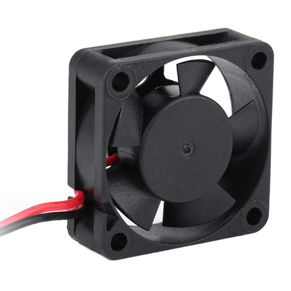 RC Motor Cooling Fan, Double Ball Bearing Plastic Cooling Fan DC Cooling Fan, Dc Motor Compact Appearance DC Fan Car Parts Cooling Fan Black(25 * 25MM)