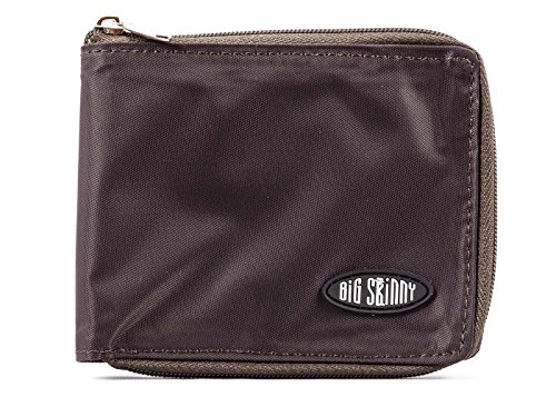 Image of Big Skinny Men's Zippered Bi-Fold Slim Wallet, Holds Up to 25 Cards