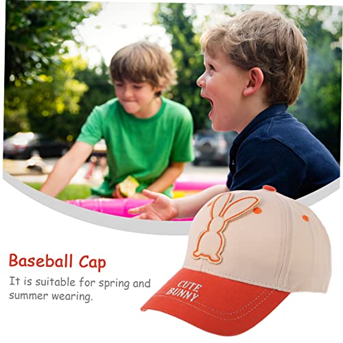 Baseball Hats for Boys and Girls Cotton Peaked Cap Outdoor Sun Protection Hat Beige3