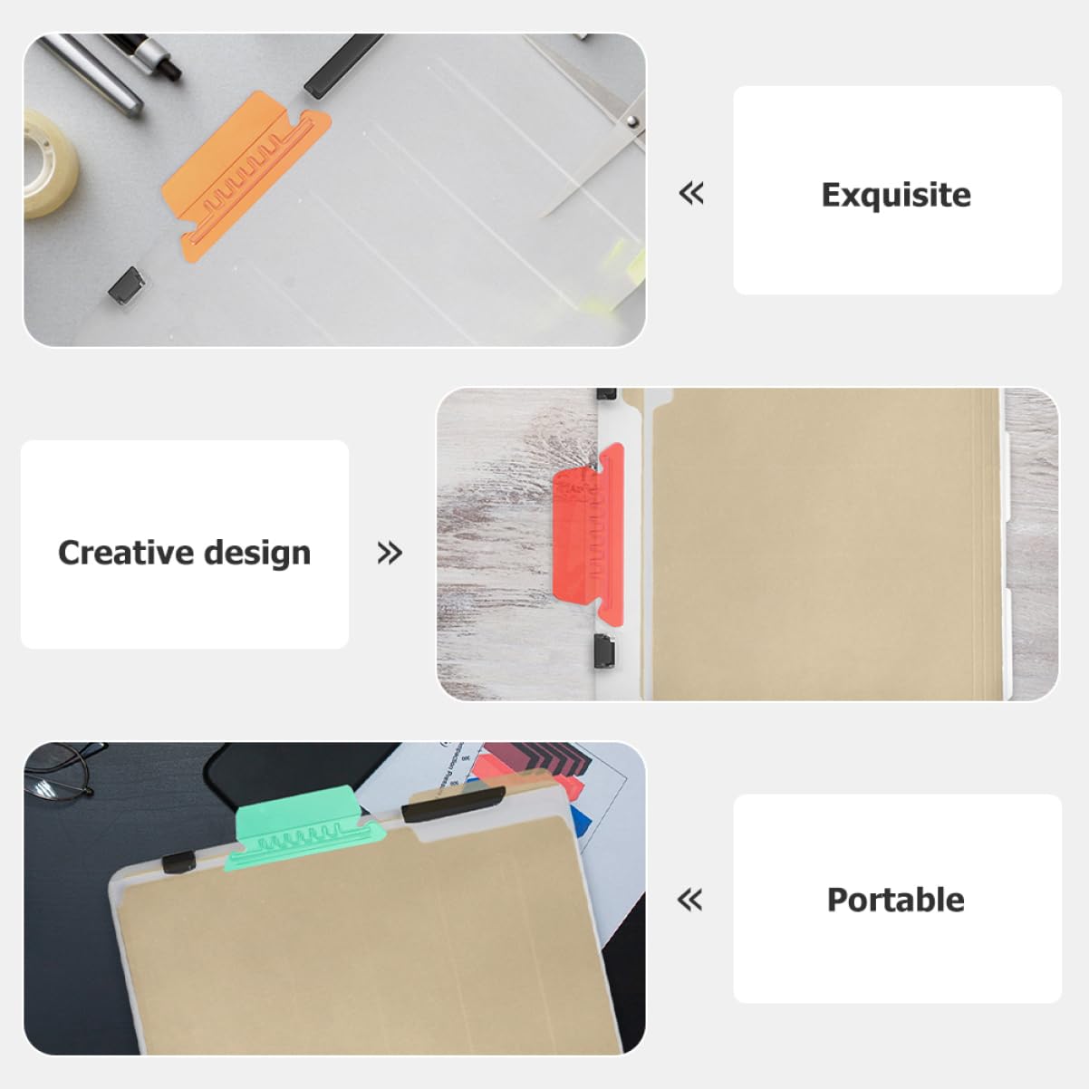 NUOBESTY 120pezzi Linguette Colorate Per File Con Inserti Etichette Appendibili Per Ufficio Scuola e Casa Facili Da Utilizzare e Organizzare Documenti Composto Da Rosse Arancioni Verdi