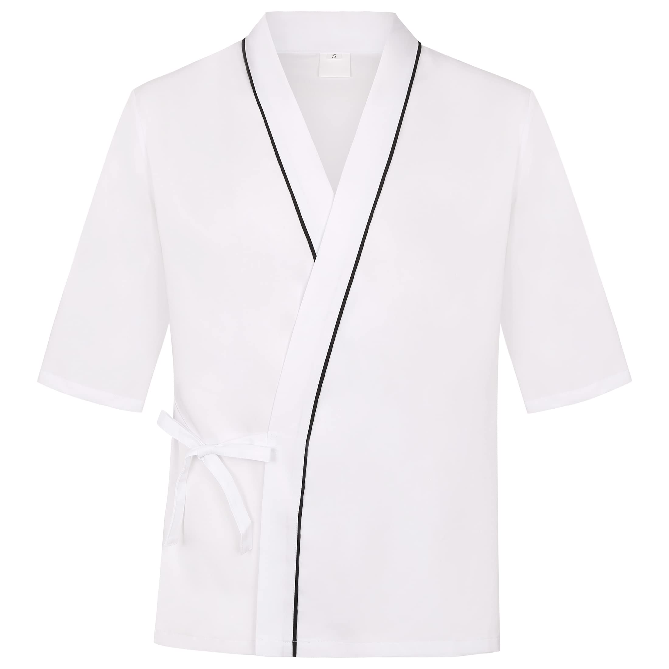 flammegrill Sushi Chef Coat Unisex 3/4 Sleeve Japanese Chef Kimono Restaurant Uniform for Men and Women-picture-36