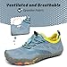 SAGUARO Kids' Barefoot Shoes Boys Girls Quick Dry Aqua Athletic Sneakers Lightweight Sport Footwear Toddler Water Shoes All Blue-Gray 4 Big Kid