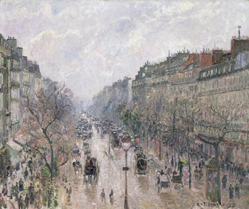 Cuadro Pintura Murales Bulevar Montmartre de Camille Pissarro Lienzo 60x90cm