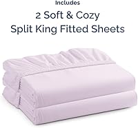 Vista 491 de King Fitted Bed Sheet - Bottom Single Fitted Sheet Only - Ultra-Soft Hotel Luxury Bedding w/ 8-16 Inch Deep Pockets - Breathable, Cooling & Wrinkle