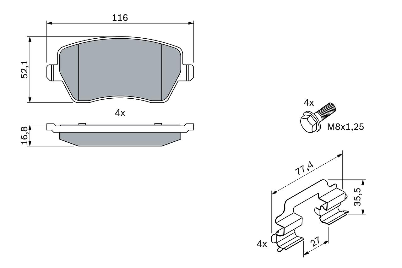 Bosch 986494592 klocki hamulcowe