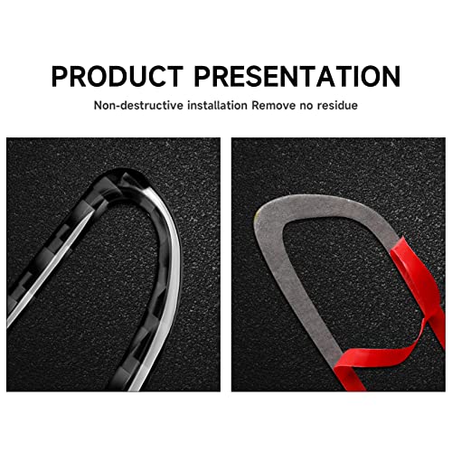 Image of Car Door Air Vent Outlet Decals for 2011-2023 Chrysler 300 / 300C / 300S / Limited /Touring /Base Accessories Carbon Fiber Interior Stickers