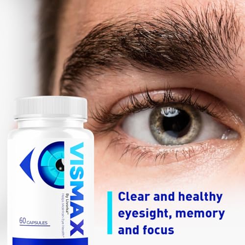 Image of VisMax Pills - Official VisiMax Advanced Capsules Supplement Support - Maximum Strength, All Natural Formula Vis Max Vitamins for Overall Health & Wellness Reviews, 60 Capsules for 1 Month
