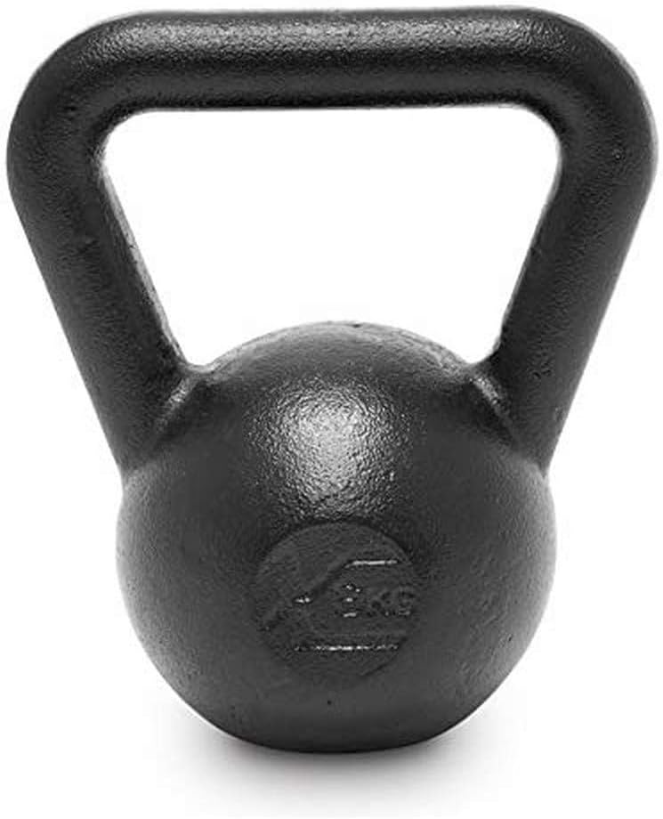 XeniosUSA Hard-Coated Iron Kettlebell 6 kg, Black, PSCIKBLH6