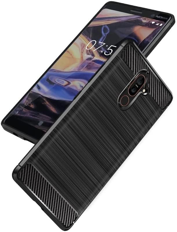 Image of Hybrid Carbon Fiber Back Case for Nokia 7 Plus (Black)