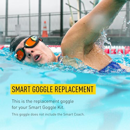 FINIS Smart Goggle Max Replacement - Smart Coach Not Included - Approved for USAT, PTO, World Triathlon Ciye App Integration - Orange/Black - Image 3
