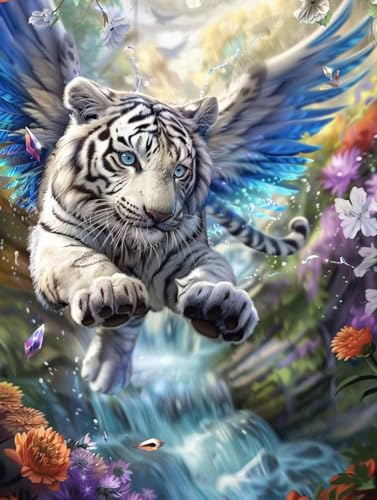Peinture diamant tigre adulte pour décorer le salon en grand format