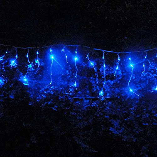 Cascata Luminosa 150 LEDs Azul 110v 3,6m Fio Branco 1313