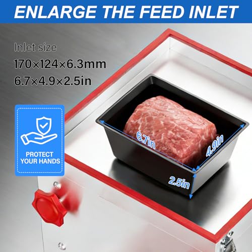 Cortadora de carne eléctrica acero inoxidable 950W miniatura 5
