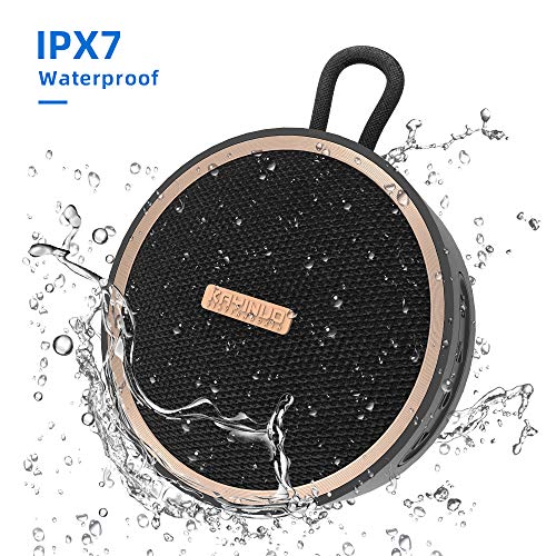 Waterproof Bluetooth Speaker, Portable Shower Speaker, Loud Stereo Sound, Rich Bass, IPX7, 12H