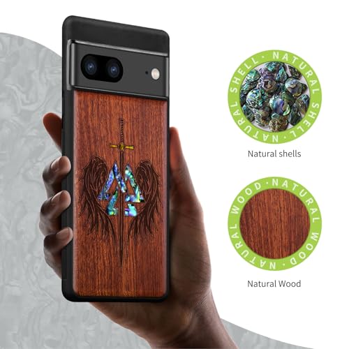 Coque pour Google Pixel 7 étui en bois gravé idée cadeau unique