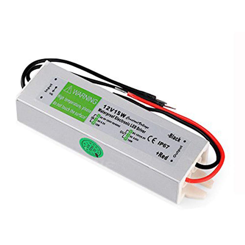 Waterproof IP67 LED Power Supply Transformer - DC12V, Ranging from 1.25A to 25A - Ideal for Robust Outdoor and Indoor Lighting Solutions