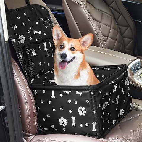 Nzonpet Pet Car Seat Cover for Front Seat, reathable and Foldable Pet Car Basket, Pet Dog Car Portable Seat, Suitable for Small and Medium Pets Cover