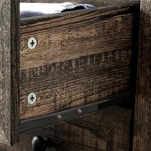 EnHomee 10 Drawer Dressser for Bedroom, 55.11" W Wood Dressers & Chests of Drawers with Smooth Metal Rail, Large & Wide Dressers for Bedroom,Hallway,Dark Rustic Oak,14.9" D x 55.11" W x 35.6" H EnHomee 10 Drawer Dressser for Bedroom 5511 W Wood Dressers Chests of Drawers with Smooth Metal Rail Large Wide Dressers for BedroomHallwayDark Rustic Oak149 D x 5511 W x 356 H