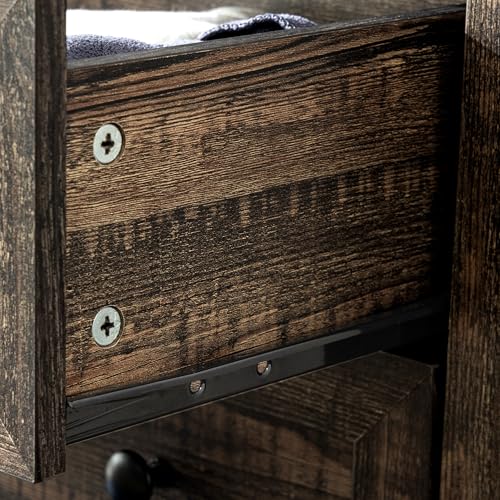 EnHomee-10-Drawer-Dressser-for-Bedroom-5511-W-Wood-Dressers-Chests-of-Drawers-with-Smooth-Metal-Rail-Large-Wide-Dressers-for-BedroomHallwayDark-Rustic-Oak149-D-x-5511-W-x-356-H EnHomee 10 Drawer Dressser for Bedroom 5511 W Wood Dressers Chests of Drawers with Smooth Metal Rail Large Wide Dressers for BedroomHallwayDark Rustic Oak149 D x 5511 W x 356 H