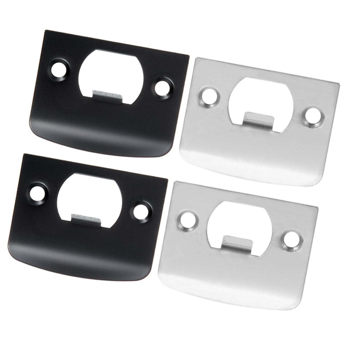 POPETPOP 5 Ensembles Guide De Verrouillage De Porte Gâche Portes Plaque De Renfort De Porte D'Entrée Plaque De Porte Butées De Porte Lourdes Loquet De Sécurité Plaque De 4 pièces * 5