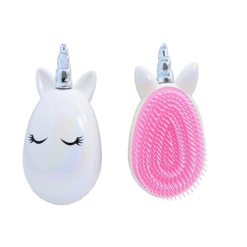 Lindo peine de unicornio, cepillos de pelo para niños pequeños, masaje suave antiestático desenredante para niños, cepillos de cabello rizado y disponible en Yaxa Peru
