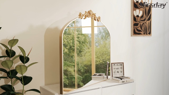 Amazon.com: MISSDAY Vintage Retro Gold Baroque Mirror for Wall, 36