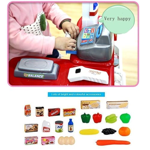 Image of Plastic 42 Pcs Big Size Kitchen Playset for Kids | Musical & Light Kitchen Set Toy with Sound, Stove, Sink & Accessories | Pretend Play Home Super Market Toy for Boys & Girls (4+ Years)