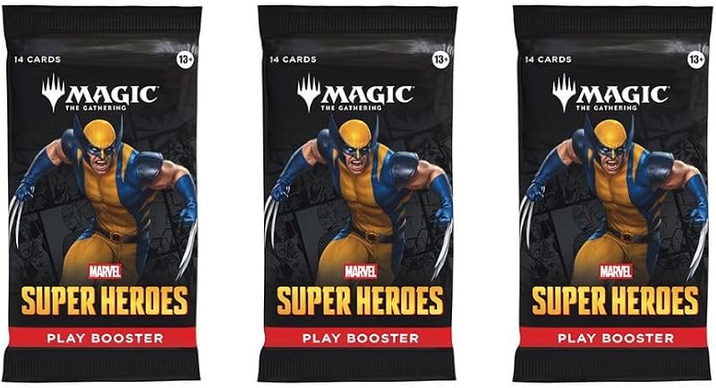 Magic: The Gathering Marvel Super Heroes Play Booster Pack Lot - 3 Packs