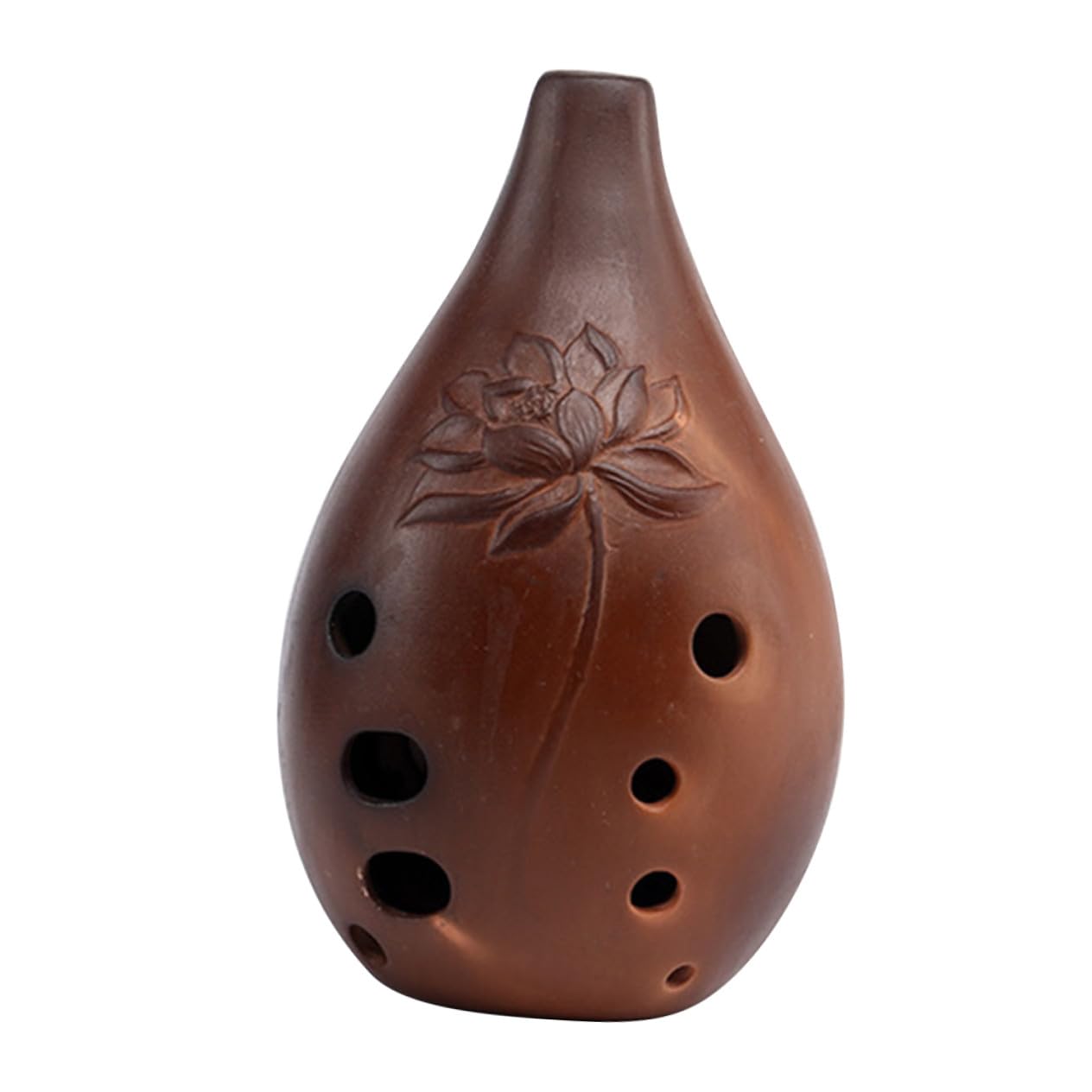 Milisten Flauto Cinese Xun Professionale a 10 Fori, Ocarina in Ceramica Strumento Antico a Fiato in Tasto F, Strumento Musicale Per Principianti e Artisti Esecutori