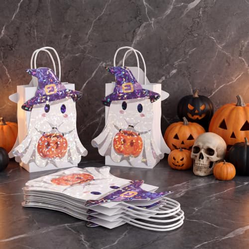 woric 12 Pack Halloween Favor Bags, Holographic Halloween Treat Bags - image 7